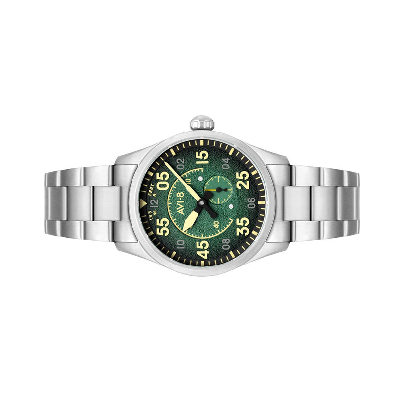AVI-8 Spitfire Type 300 Automatic with Tarmac Tracker Green Dial #AV-4147-22