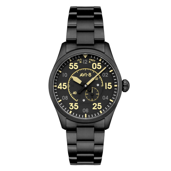AVI-8 Spitfire Type 300 Automatic with Black Eclipse Display Dial #AV-4147-44