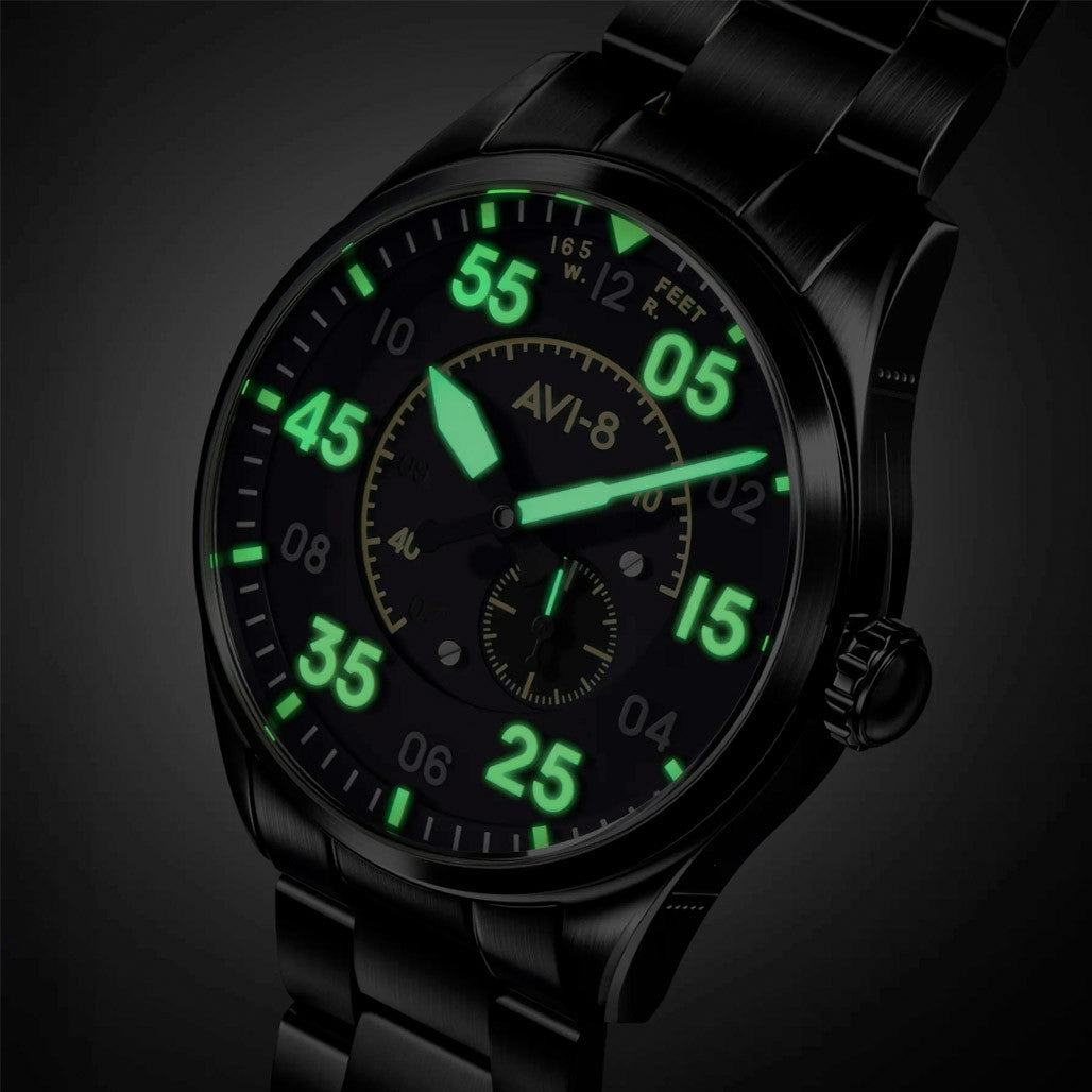 AVI-8 Spitfire Type 300 Automatic with Black Eclipse Display Dial