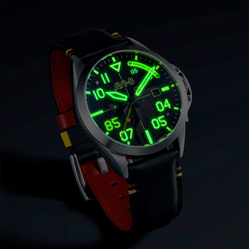 AVI-8 Patriot P-51 Mustang Tuskegee Airman 85th Anniversary LE Watch #AV-4148-01