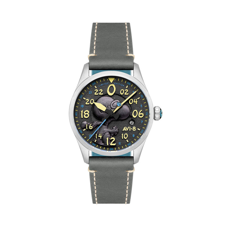 AVI-8 Peanuts Snoopy Flying Ace 24 LE Watch in Charcoal Grey #AV-4150-01