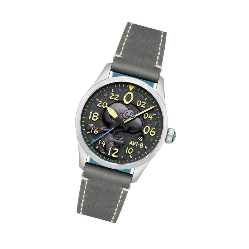 AVI-8 Peanuts Snoopy Flying Ace 24 LE Watch in Charcoal Grey #AV-4150-01