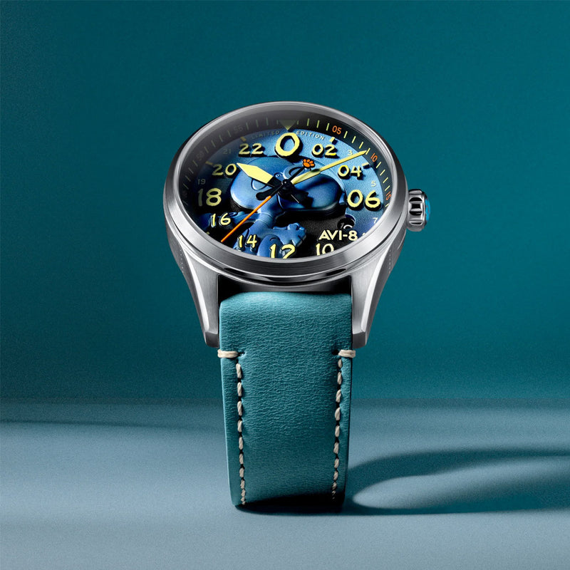 AVI-8 Peanuts Snoopy Flying Ace 24 LE Watch in Azure Blue #AV-4150-03
