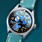 AVI-8 Peanuts Snoopy Flying Ace 24 LE Watch in Azure Blue #AV-4150-03