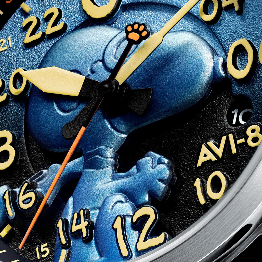 AVI-8 Peanuts Snoopy Flying Ace 24 LE Watch in Azure Blue #AV-4150