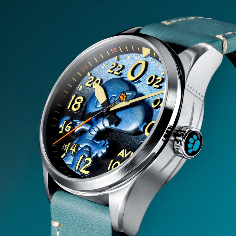 AVI-8 Peanuts Snoopy Flying Ace 24 LE Watch in Azure Blue #AV-4150-03