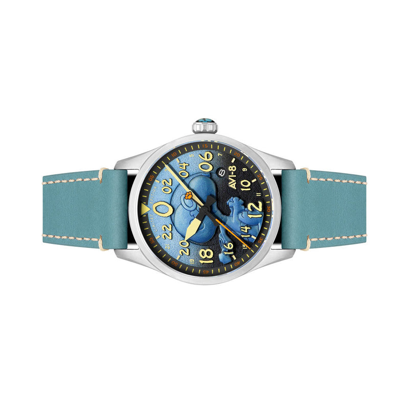 AVI-8 Peanuts Snoopy Flying Ace 24 LE Watch in Azure Blue #AV-4150-03