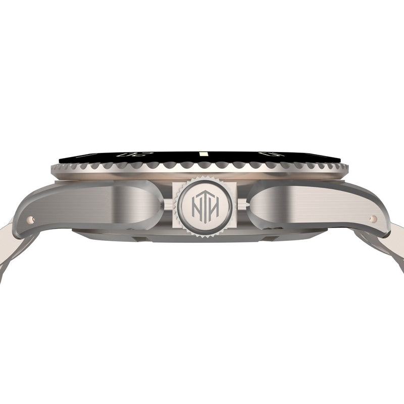 NTH Amphion Vintage Gilt Hi-Beat Automatic Dive Watch without Date #WW-NTH-AVGN crown
