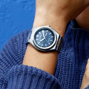 Citizen Eco-Drive Titanium Zenshin Watch with Blue Dial #AW0130-85L
