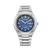 Citizen Eco-Drive Titanium Zenshin Watch with Blue Dial #AW0130-85L