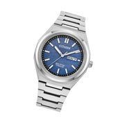 Citizen Eco-Drive Titanium Zenshin Watch with Blue Dial #AW0130-85L