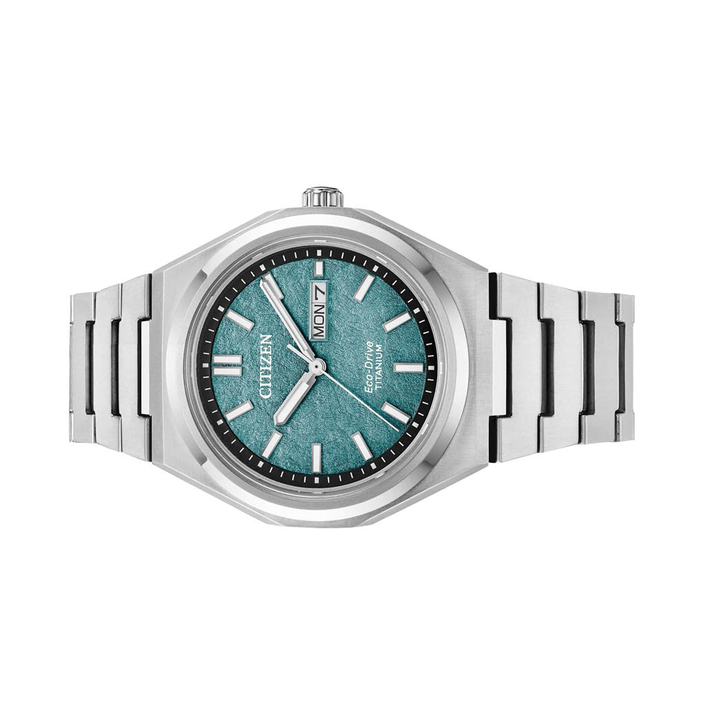 Citizen Eco-Drive Titanium Zenshin Watch with Green Dial #AW0130