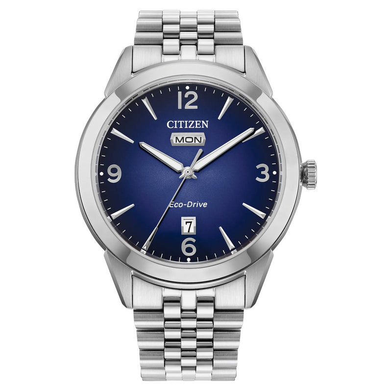 Citizen Rolan Eco-Drive Day-Date with Blue Dial #AW0150-53L