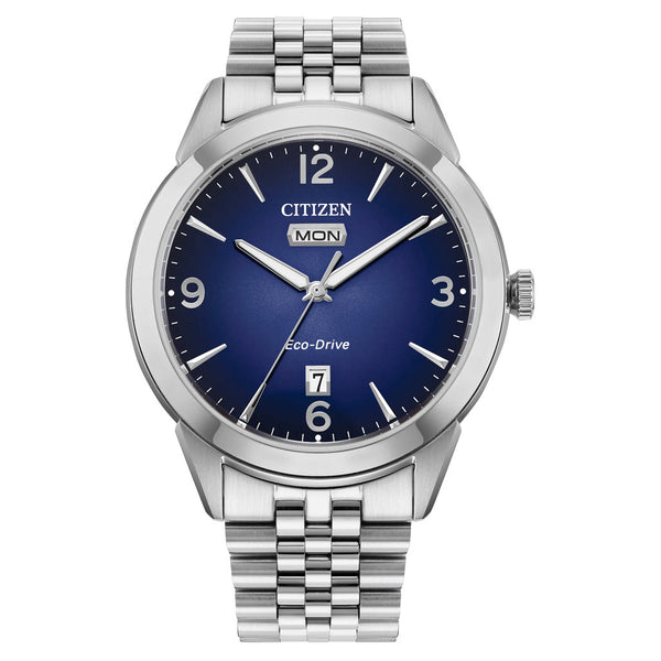 Citizen Rolan Eco-Drive Day-Date with Blue Dial #AW0150-53L
