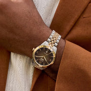 Citizen Rolan Eco-Drive Day-Date Two-Tone with Brown Dial #AW0156-57X