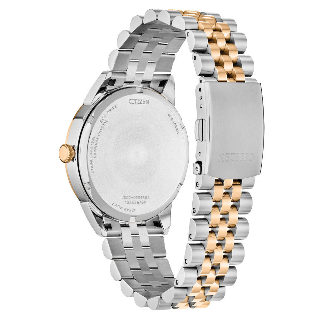 Citizen Rolan Eco-Drive Day-Date Two-Tone with Brown Dial #AW0156