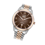 Citizen Rolan Eco-Drive Day-Date Two-Tone with Brown Dial #AW0156-57X