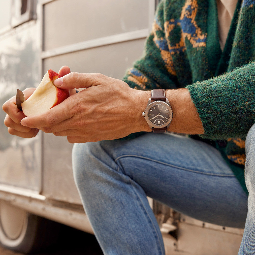 Citizen Brycen Super Titanium Blue Sunray Dial #AW1840-09L — Long