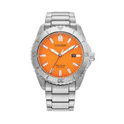 Citizen Brycen Super Titanium Orange Sunray Dial #AW1840-50X