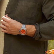 Citizen Brycen Super Titanium Orange Sunray Dial #AW1840-50X