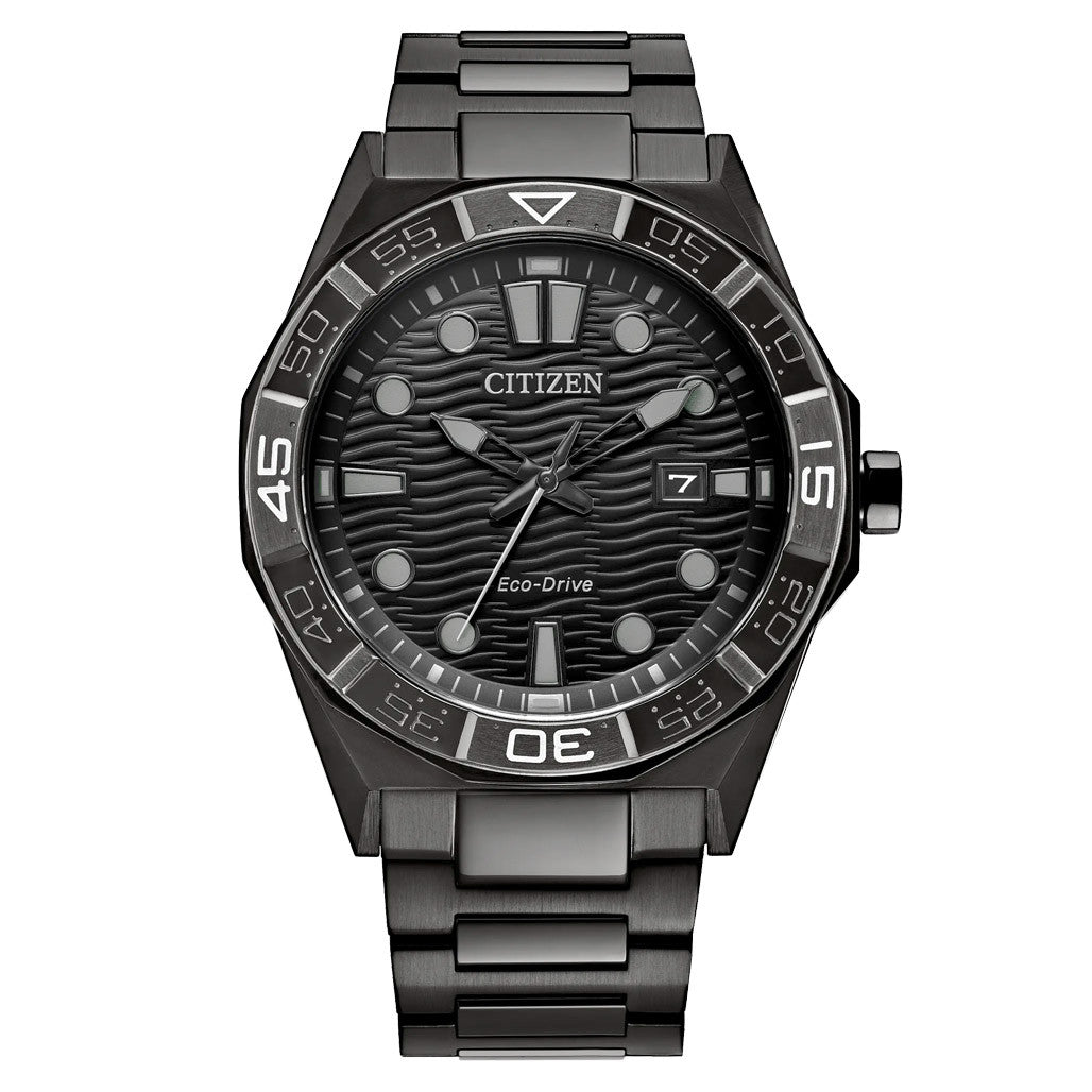 Citizen Brycen PVD Watch with Black Dial #AW1855-52E — Long Island