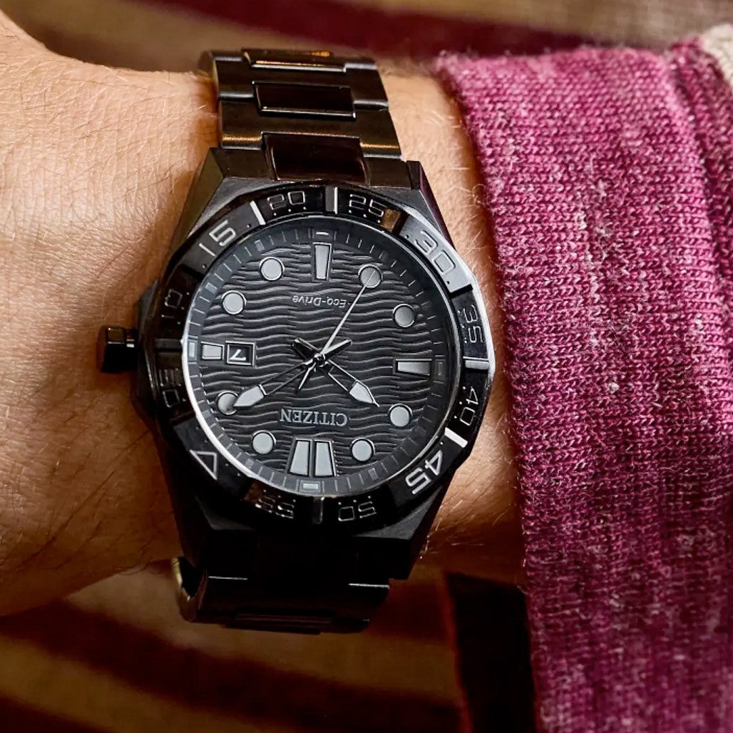 Citizen Brycen PVD Watch with Black Dial #AW1855-52E — Long Island