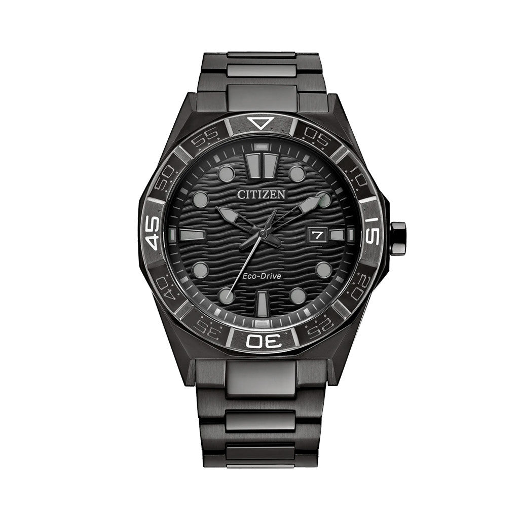 Citizen Brycen PVD Watch with Black Dial #AW1855-52E — Long Island