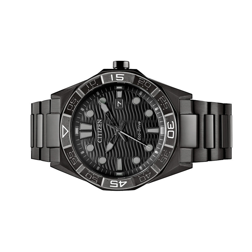 Citizen Brycen PVD Watch with Black Dial #AW1855-52E — Long Island