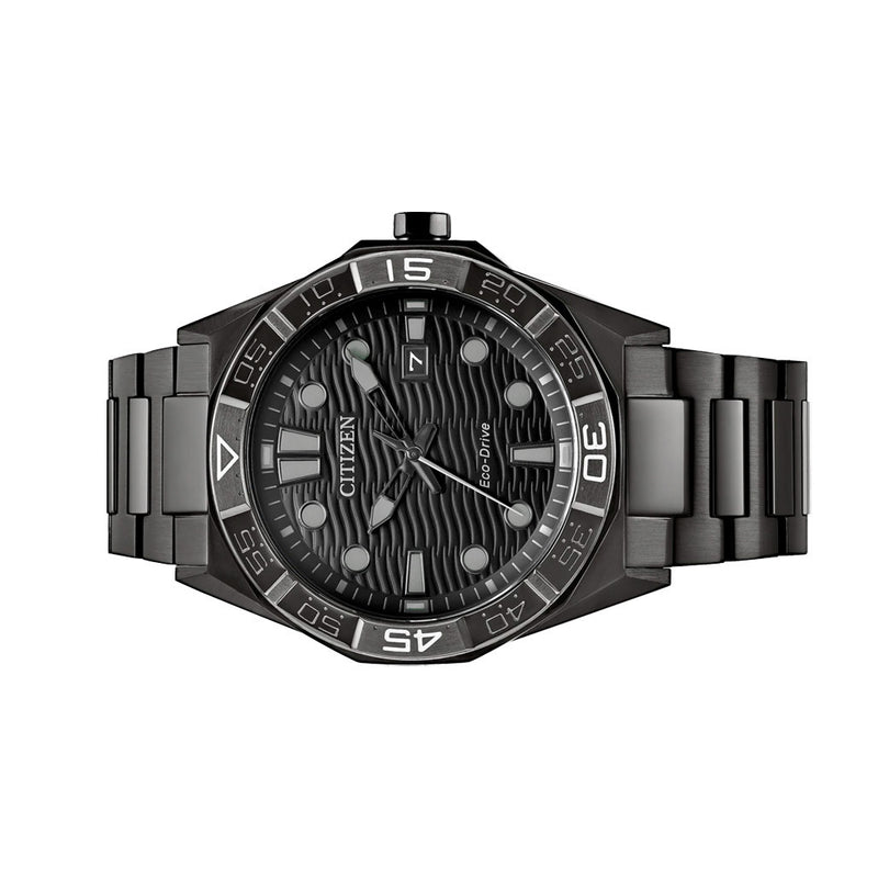 Citizen Brycen PVD Watch with Black Dial #AW1855-52E