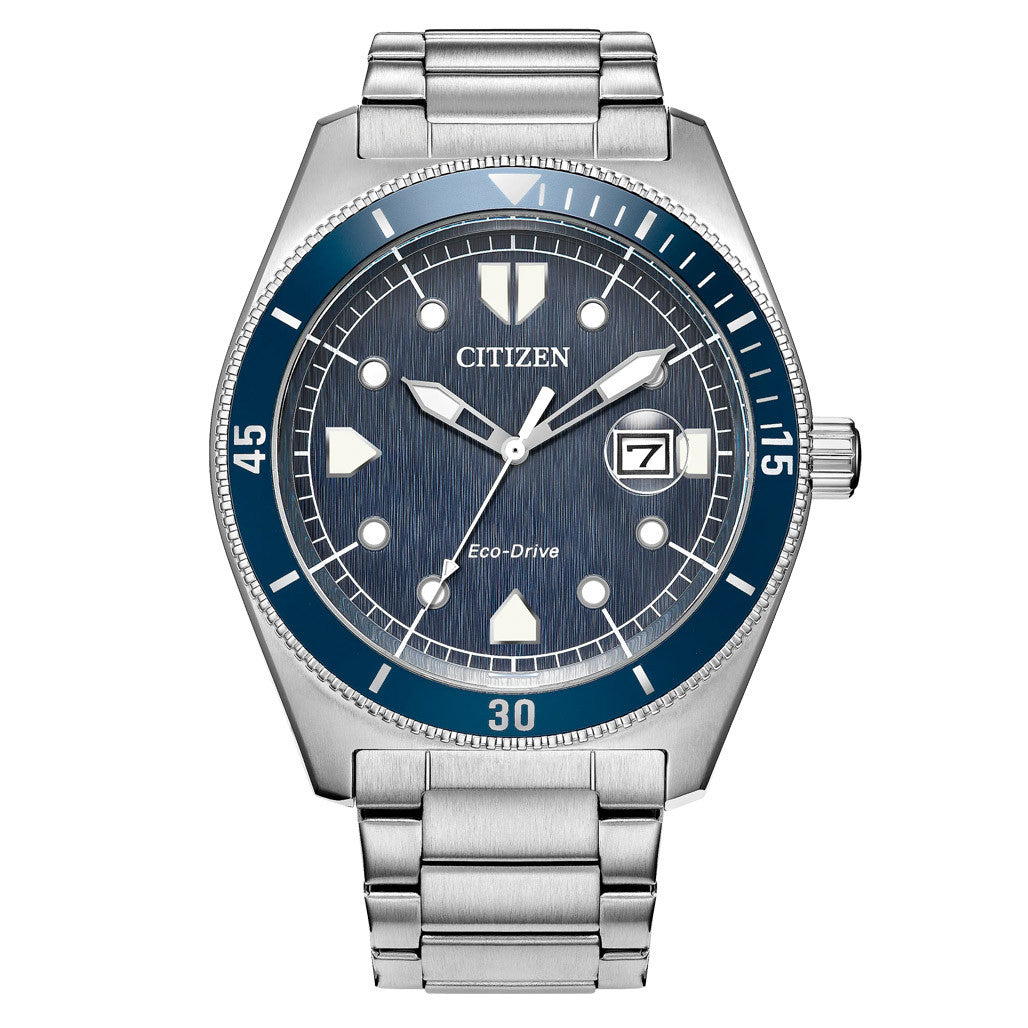 Citizen Terra Force Eco-Drive with Blue Dial #AW1886-59L — Long
