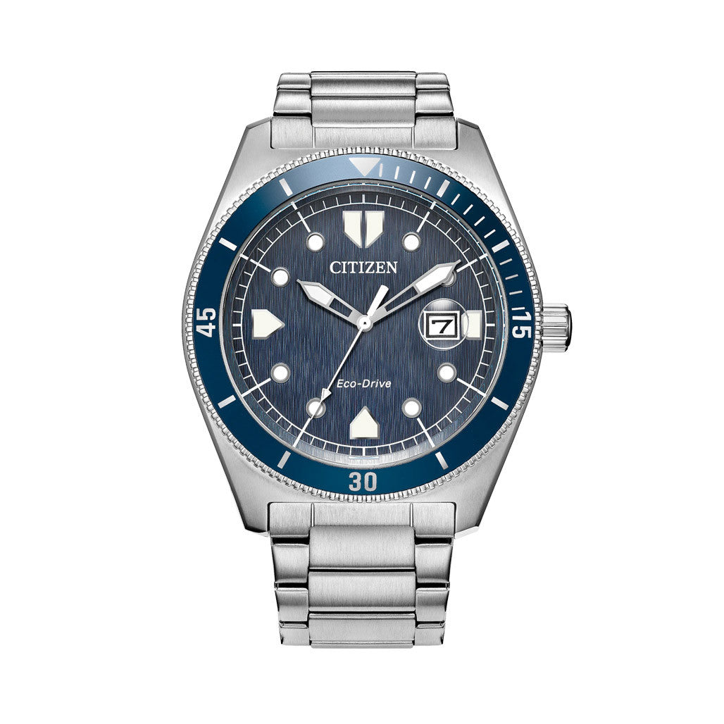 Citizen Terra Force Eco-Drive with Blue Dial #AW1886-59L — Long