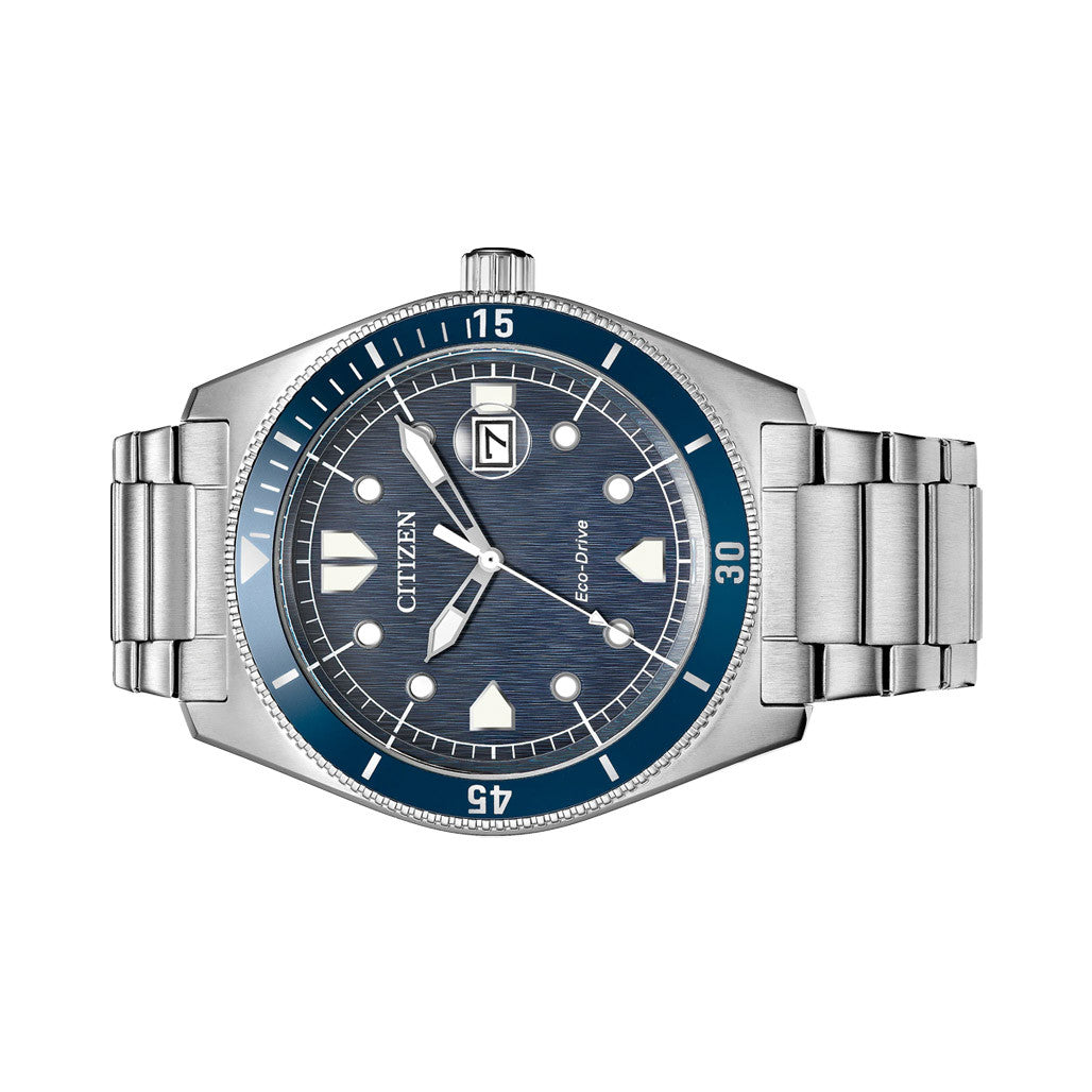 Citizen Terra Force Eco-Drive with Blue Dial #AW1886-59L — Long