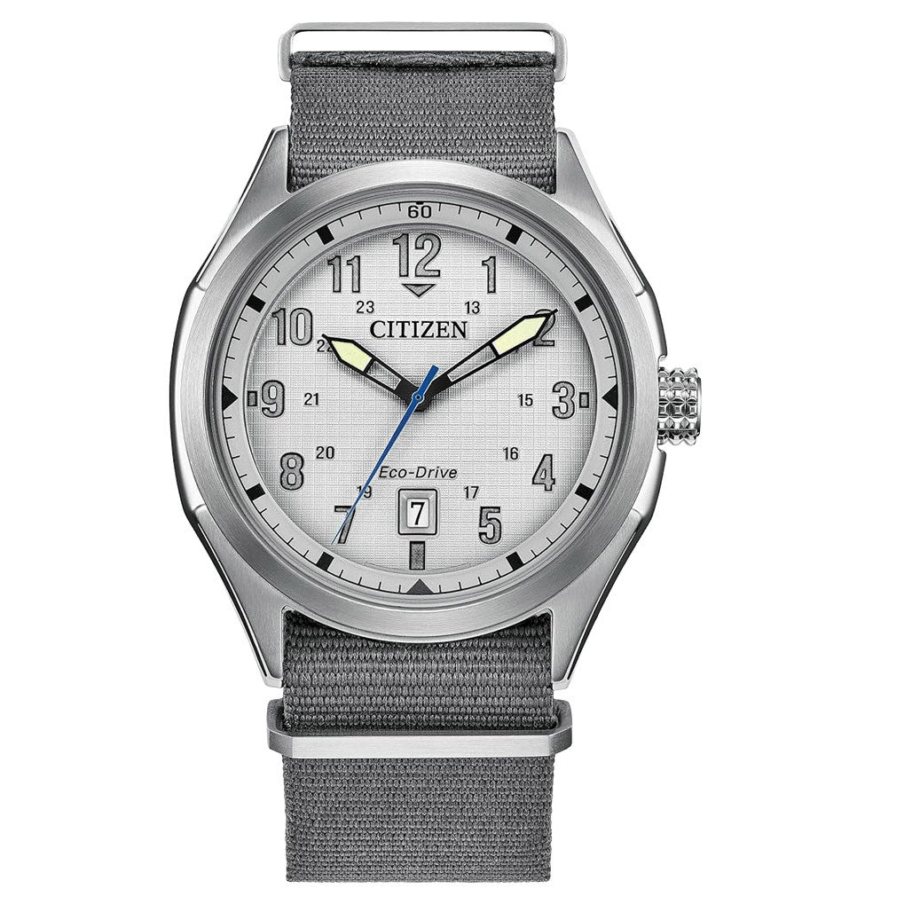 ECOウォター Citizen Terra Force Eco-Drive with Textured Grey Dial #AW1890-01A