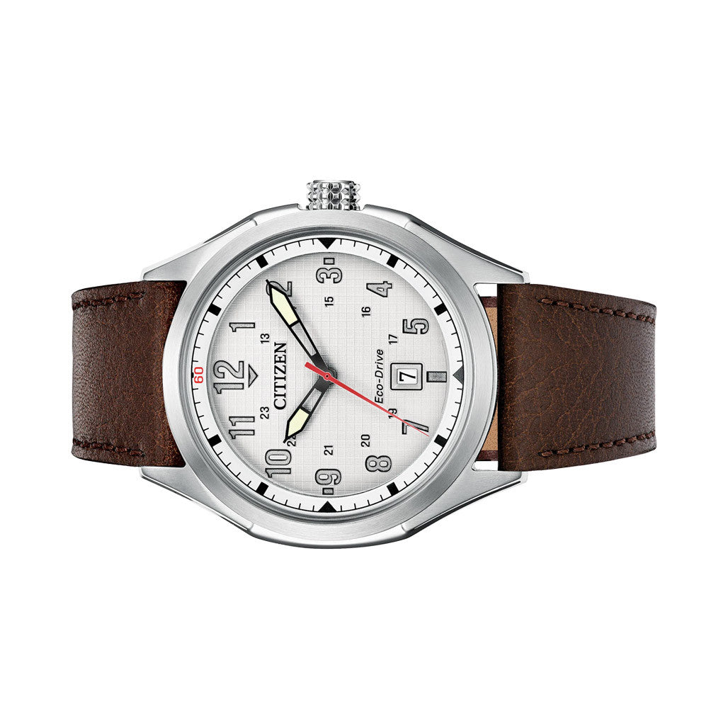 Citizen Terra Force Eco-Drive with White Linen Dial #AW1890-19B