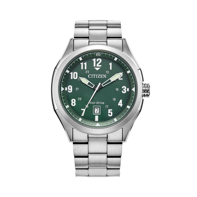 Citizen Terra Force Eco-Drive with Green Linen Dial #AW1890-51X