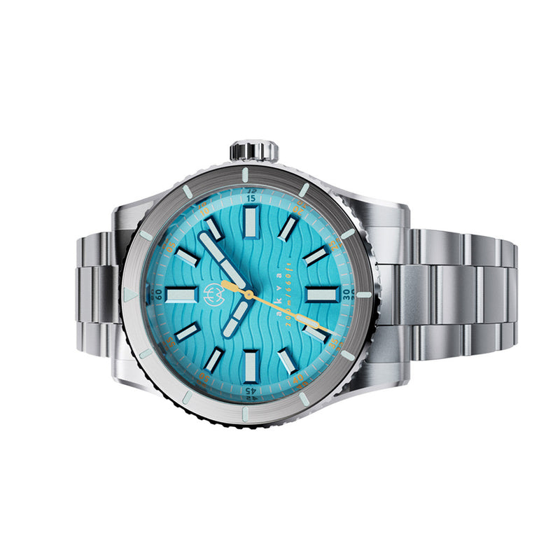 Henry Archer Akva Automatic Dive Watch with Azura Blue Dial #HAC-AKV-MZU-3LI side