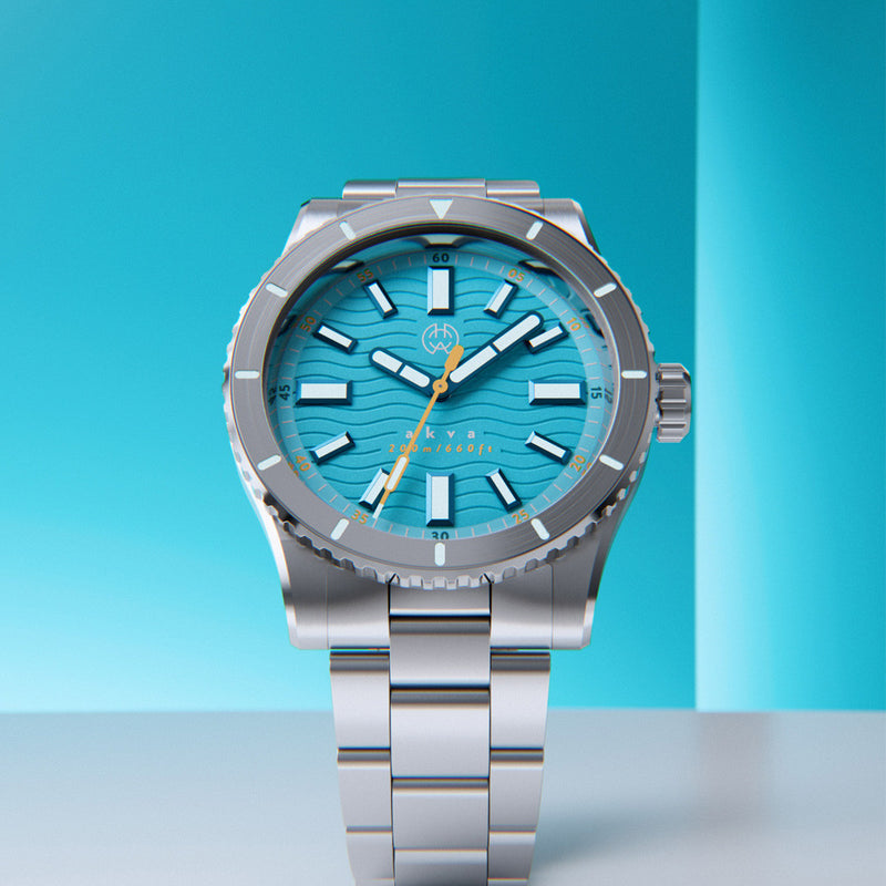 Henry Archer Akva Automatic Dive Watch with Azura Blue Dial #HAC-AKV-MZU-3LI