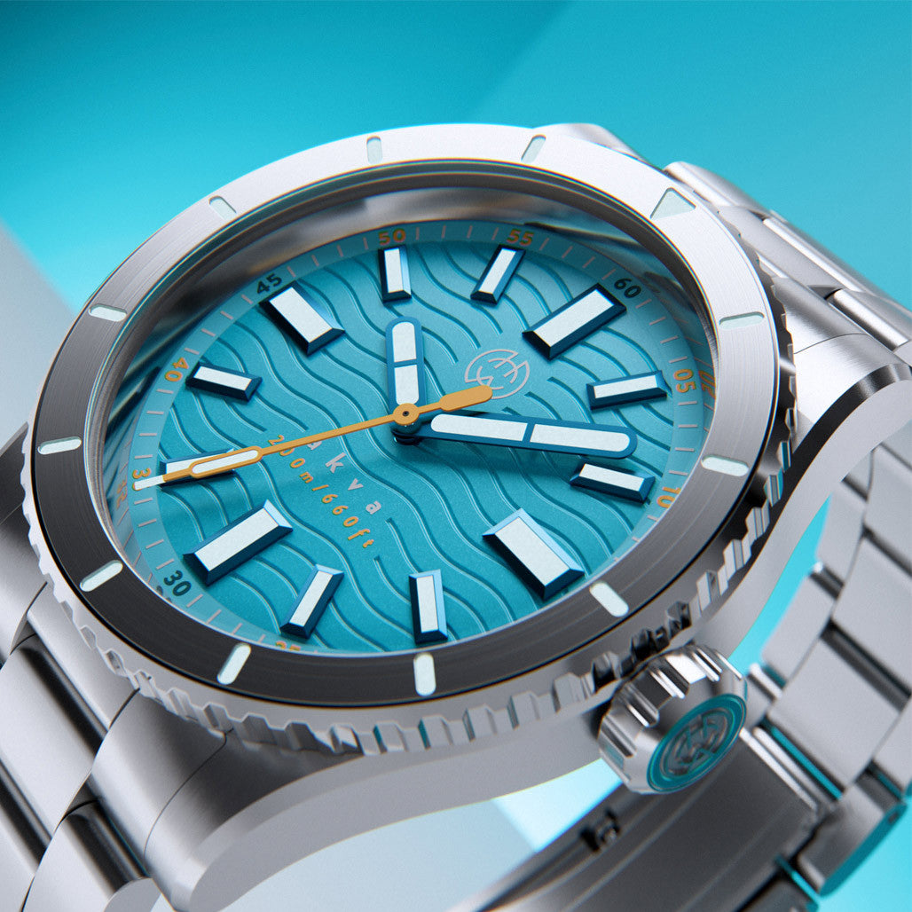 Henry Archer Akva Automatic Dive Watch with Azura Blue Dial #HAC