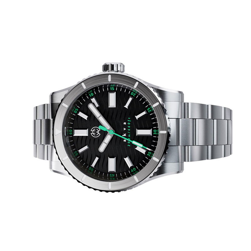 Henry Archer Akva Automatic Dive Watch with Infinity Green Dial #HAC-AKV-IFG-3LI side