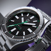 Henry Archer Akva Automatic Dive Watch with Infinity Green Dial #HAC-AKV-IFG-3LI