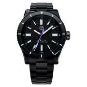 Henry Archer Akva Automatic Dive Watch with Black Dial, DLC Case and Bracelet #HAC-AKV-ULT-3LI zoom