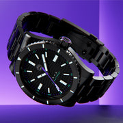 Henry Archer Akva Automatic Dive Watch with Black Dial, DLC Case and Bracelet #HAC-AKV-ULT-3LI
