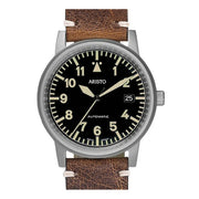 Aristo 38.5mm Swiss Automatic Vintage Aviator Watch with Sapphire Crystal #5H100 Zoom