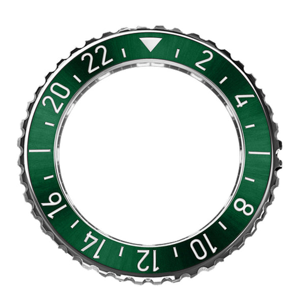 Formex Stainless Steel Bezel with Green Ceramic Insert for Formex REEF GMT #BEZ-2200-001 bezel