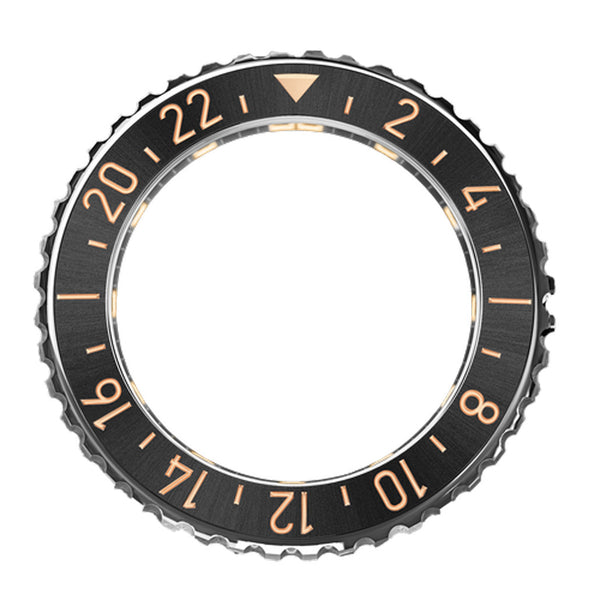 Formex Stainless Steel Bezel with Black Ceramic Insert for Formex REEF GMT #BEZ-2200-225 bezel