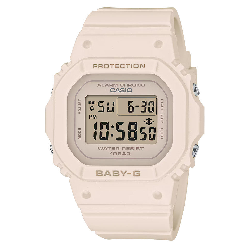CASIO BABY-G ピンクベージュ デジタル腕時計 Casio BABY-G Women's Beige Pink Watch #BGD565-4 — Long Island Watch