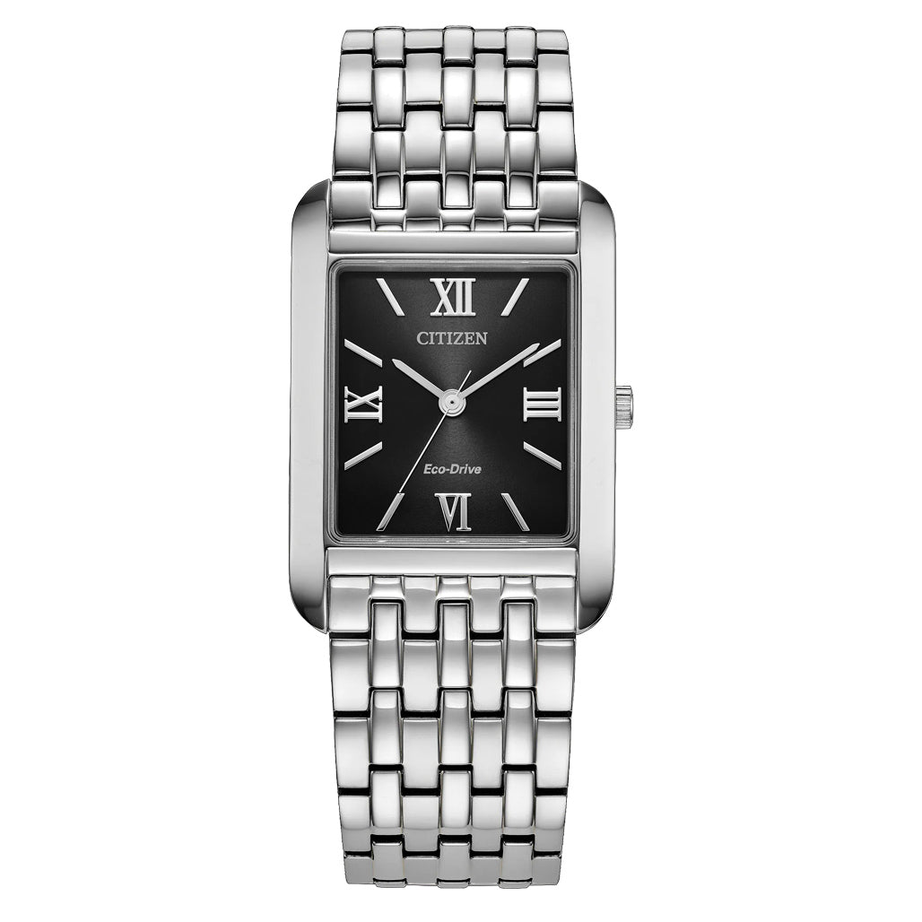 Citizen Addysen Classic Steel Watch with Black Dial #BJ6570-50E