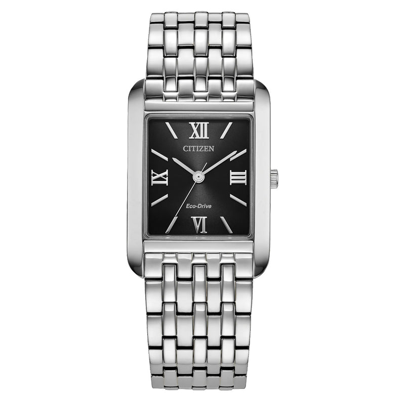 Citizen Addysen Classic Steel Watch with Black Dial #BJ6570-50E