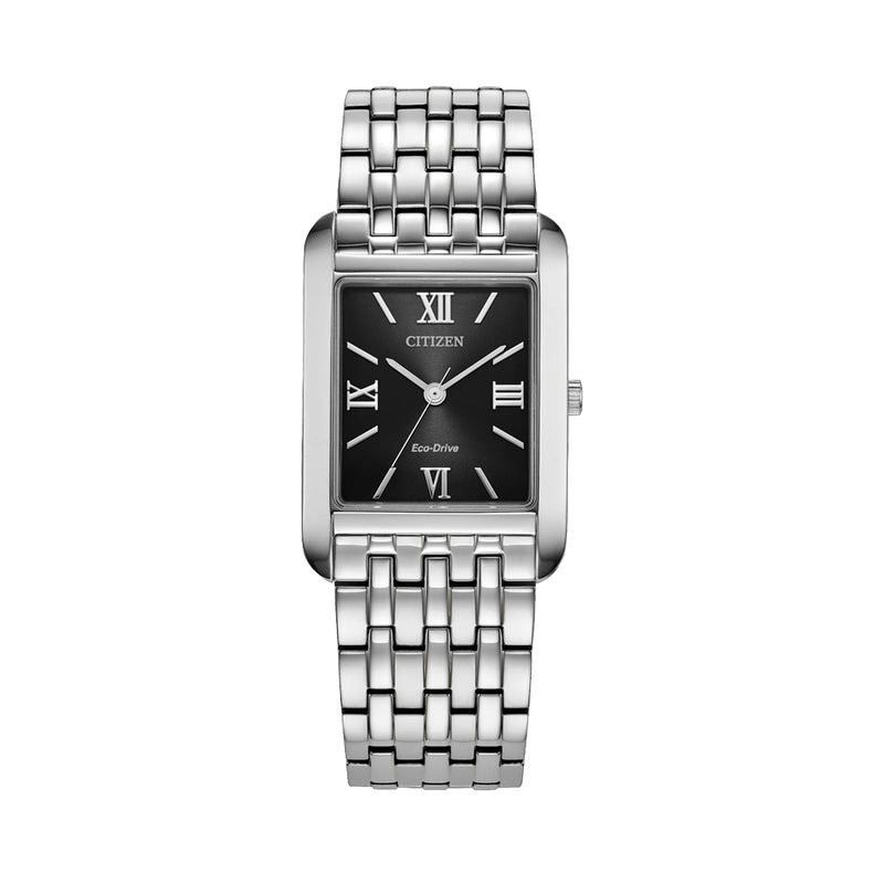 Citizen Addysen Classic Steel Watch with Black Dial #BJ6570-50E