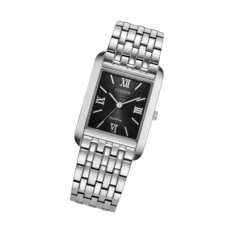 Citizen Addysen Classic Steel Watch with Black Dial #BJ6570-50E